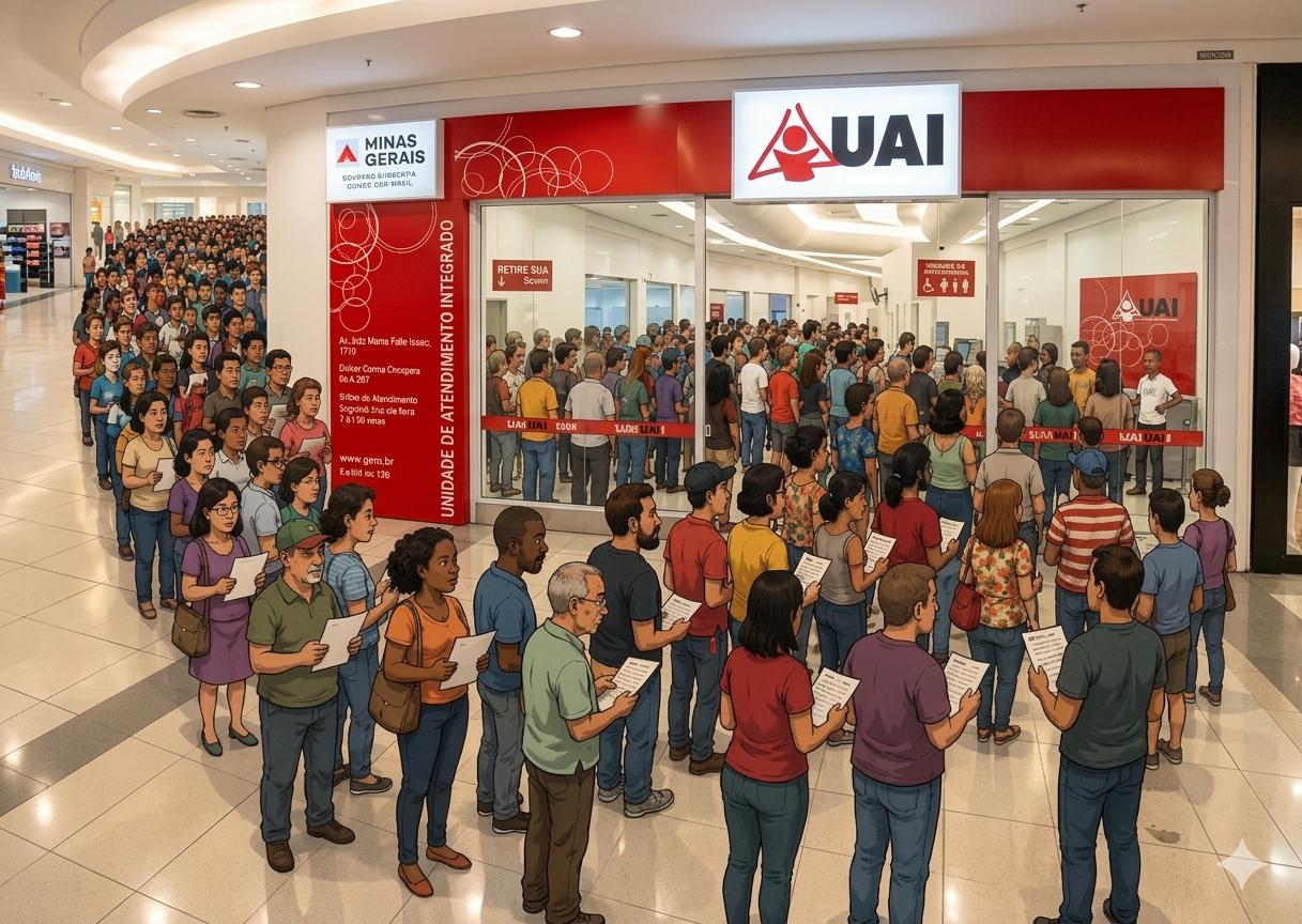 Fila enorme no DETRAN — UAI Minas Gerais